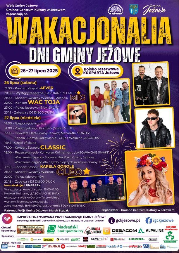 Cleo, MIG i moc atrakcji w Jeżowem – Wakacjonalia 2025 zapowiadają się wyjątkowo!