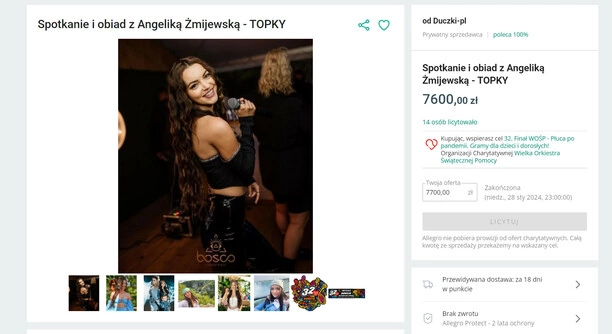Ogromna kwota za spotkanie i obiad z gwiazdą disco polo Angeliką Żmijewską! 