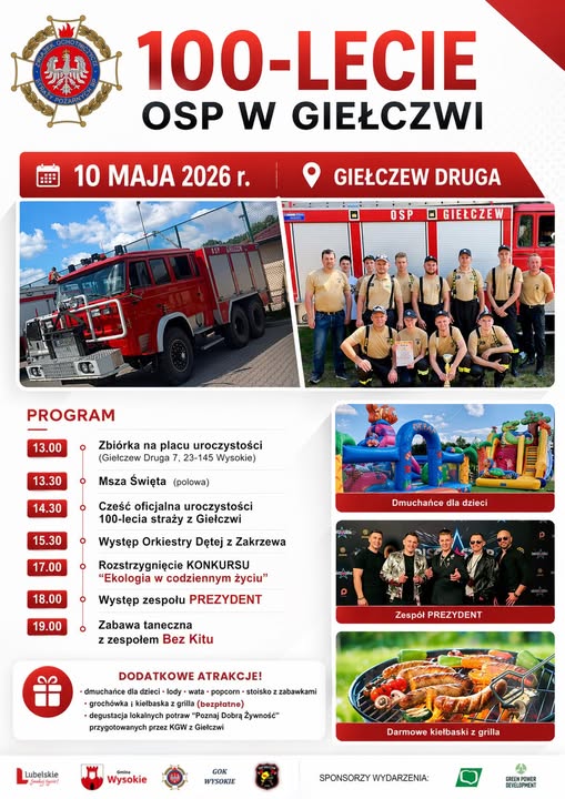 100-lecie OSP Giełczew - 10 maja 2026