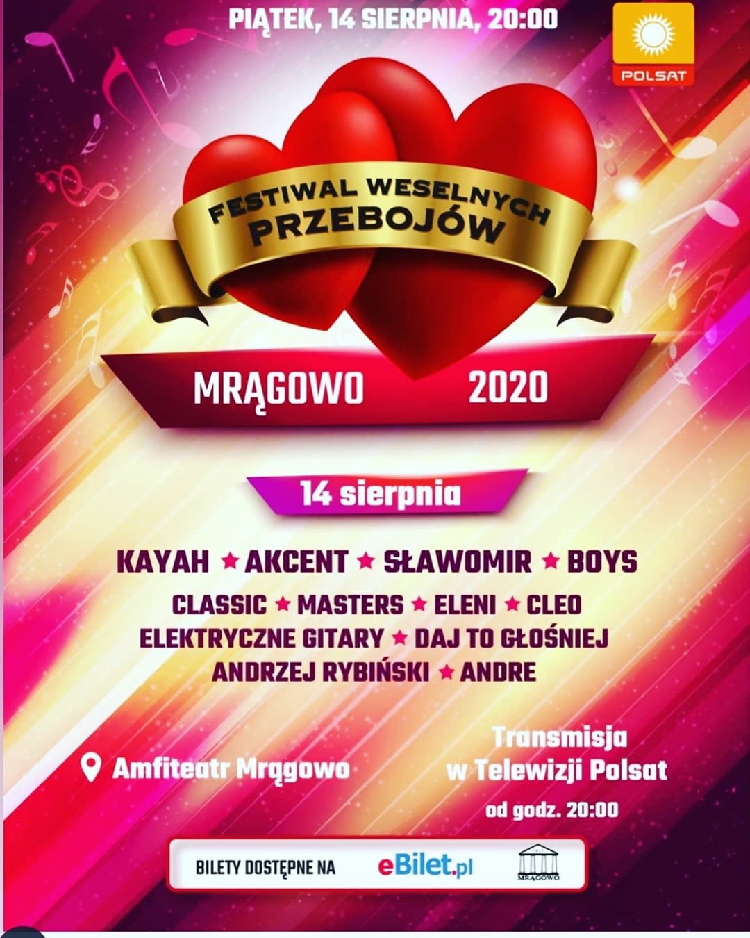 Festiwal Weselnych Przebojów - Mrągowo 2020