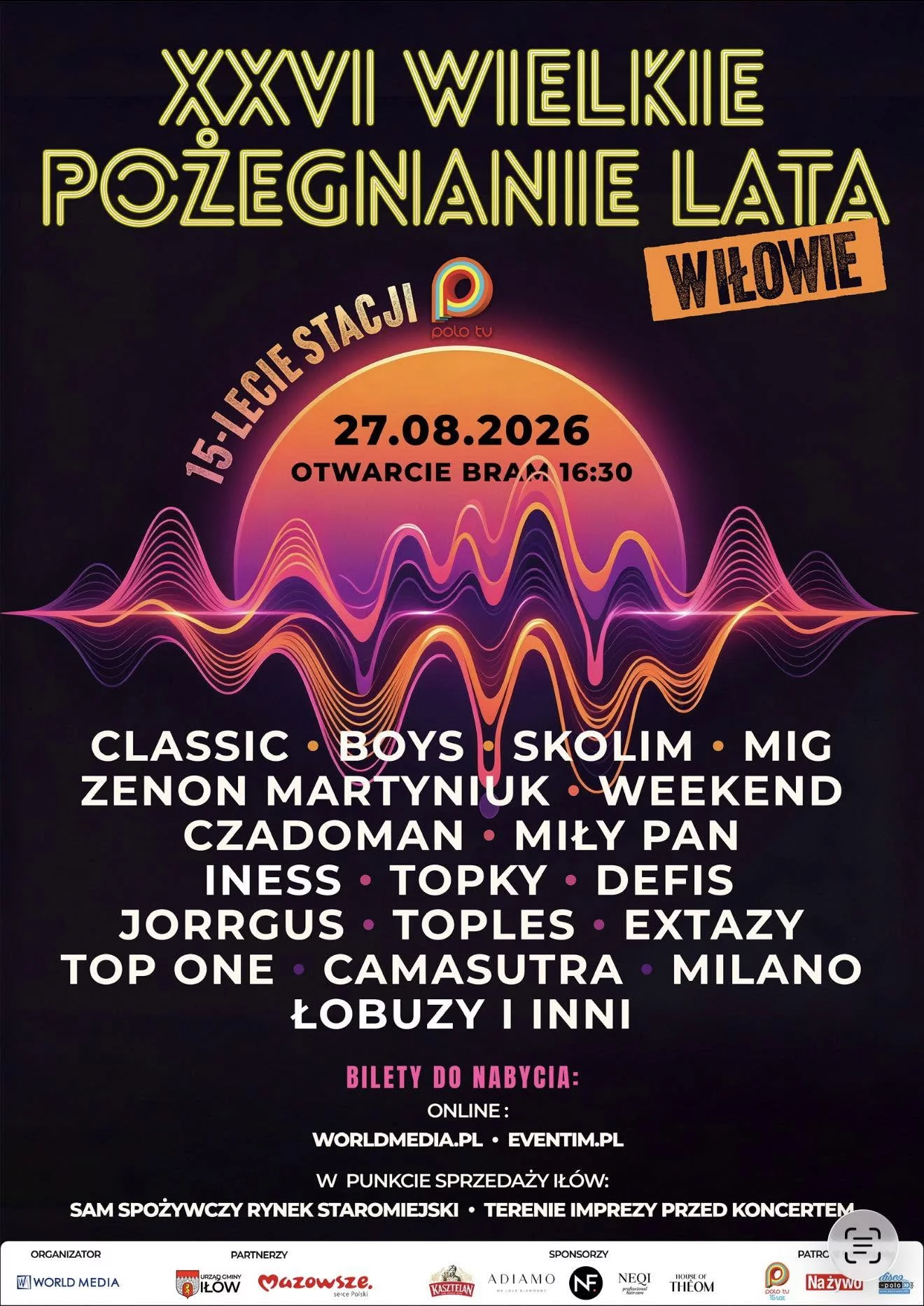 XXVII Wielkie Pożegnanie Lata Iłów - 27 sierpnia 2026