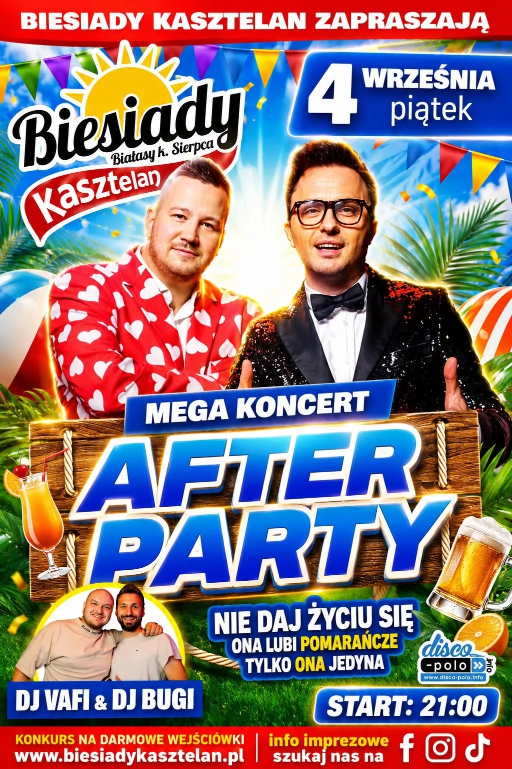 After Party, DJ Vafi & DJ Bugi - Biesiady Kasztelan Białasy - 4 września 2026