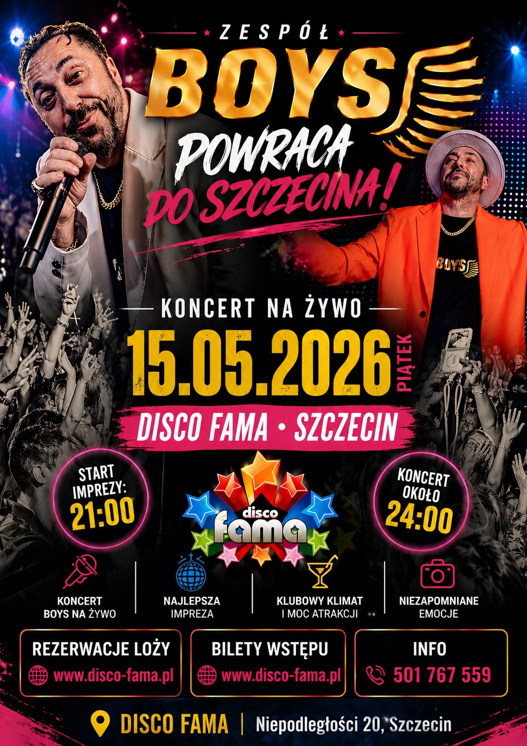 Boys - Disco Fama Szczecin - 15 maja