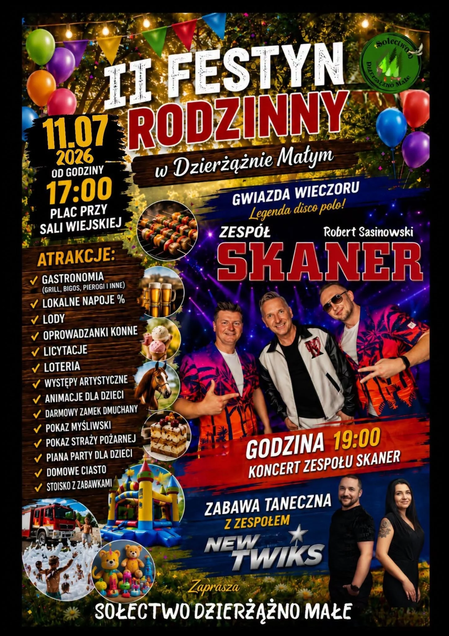 II Festyn Rodzinny Dzierżążno Małe - 11 lipca 2026