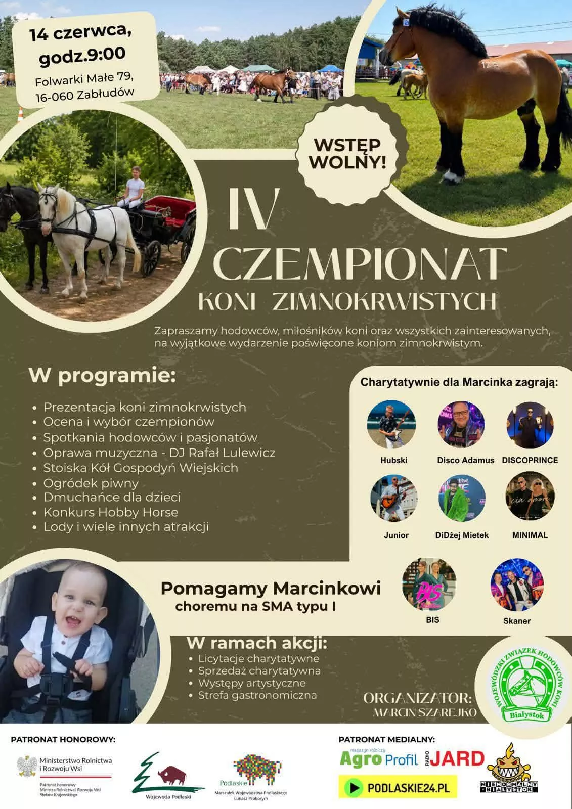 IV Czempionat Koni Zimnokrwistych Folwarki Małe - 14 czerwca 2026