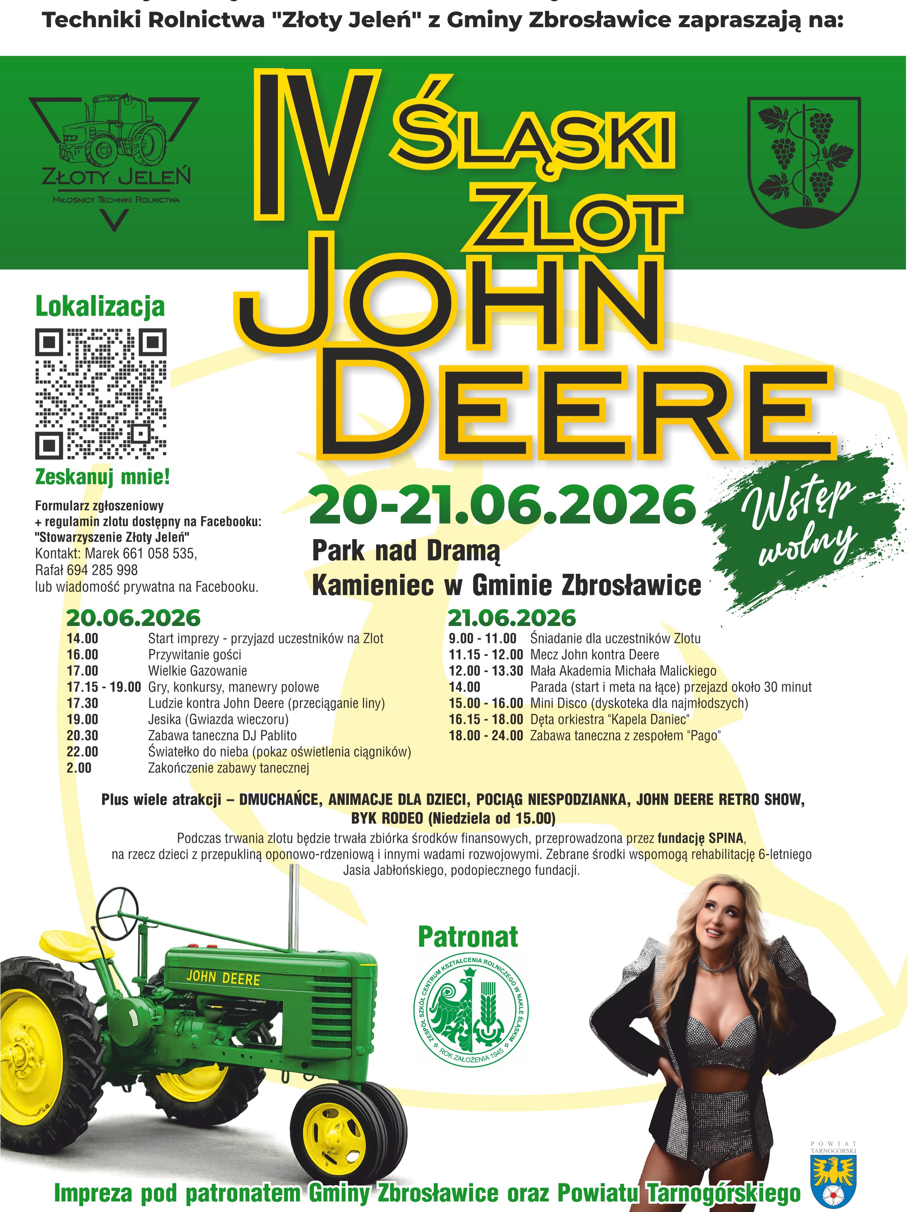 IV Śląski Zlot John Deere Kamieniec - 20-21 czerwca 2026