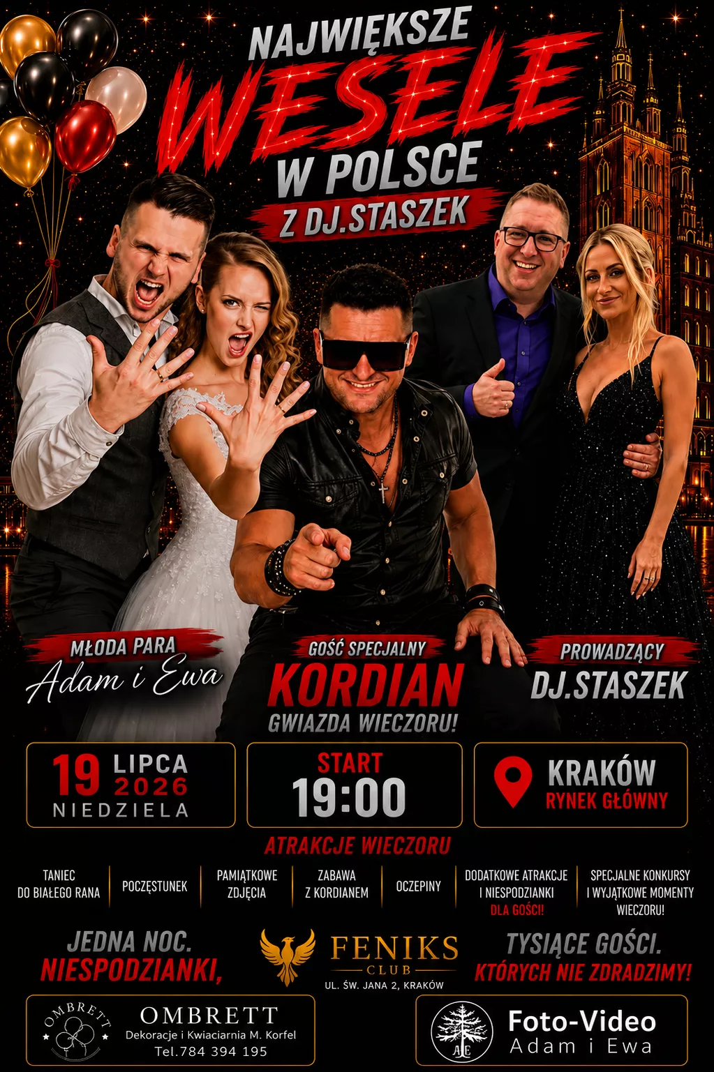 Kordian - Największe Wesele w Polsce Feniks Club Kraków - 19 lipca 2026