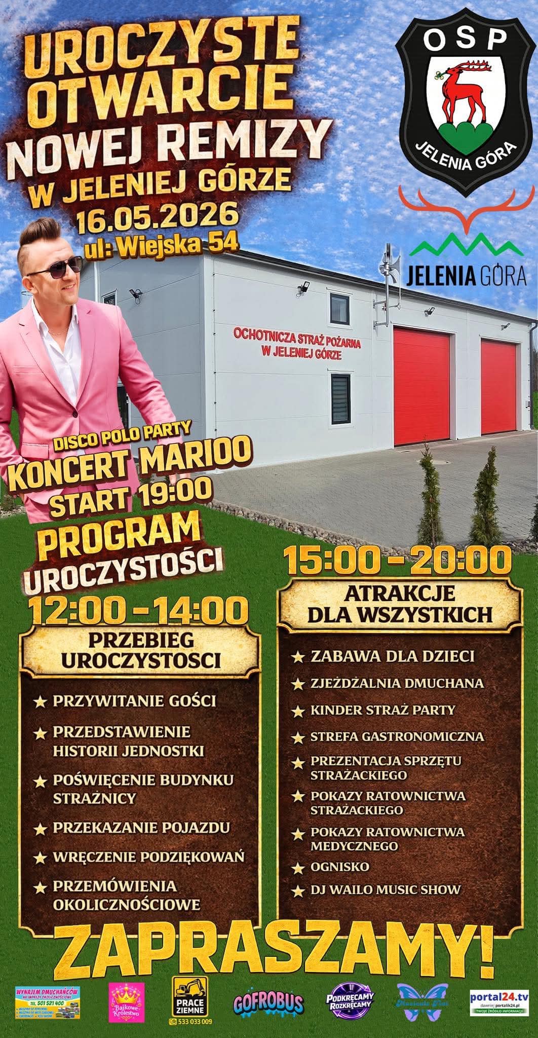 Marioo - otwarcie remixy OSP Jelenia Góra - 16 maja 2026