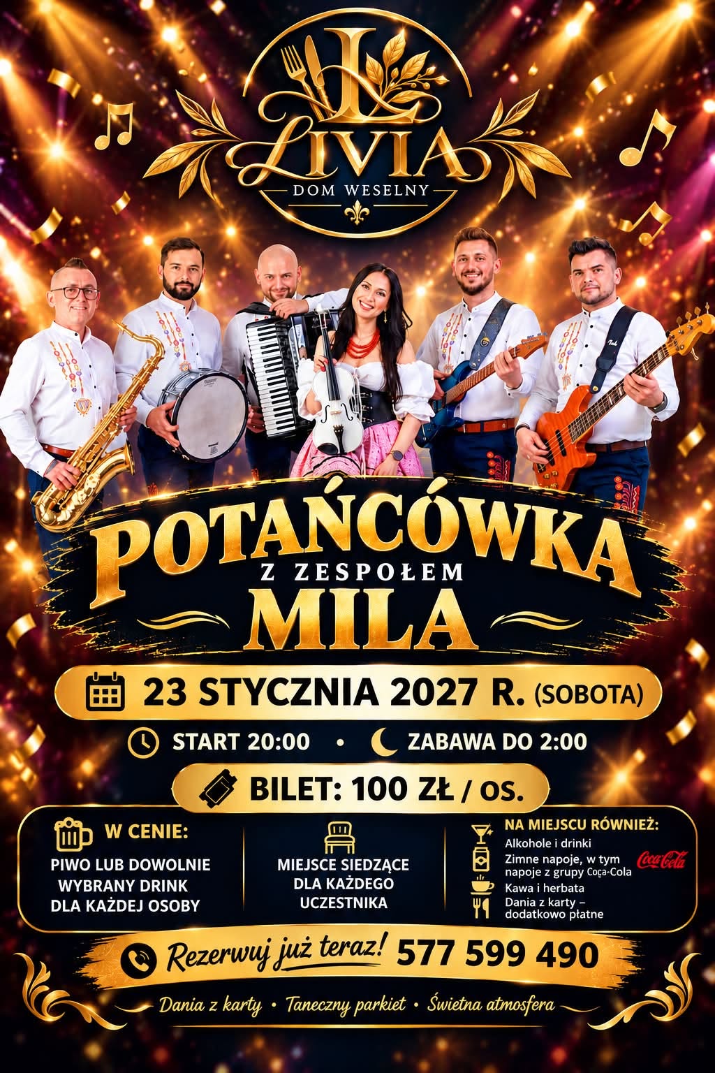 Mila - Potańcówka w Domu Weselnym Livia - 23 stycznia 2027 | Disco-Polo ...