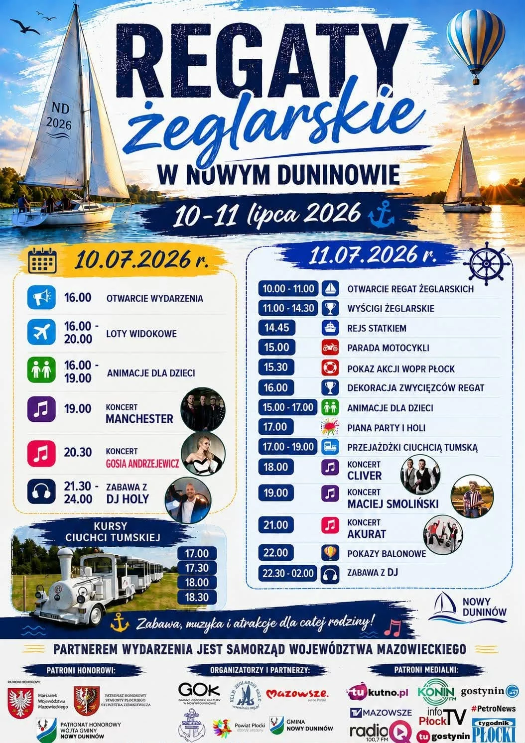 Regaty Żeglarskie Nowy Duninów - 10-11 lipca 2026