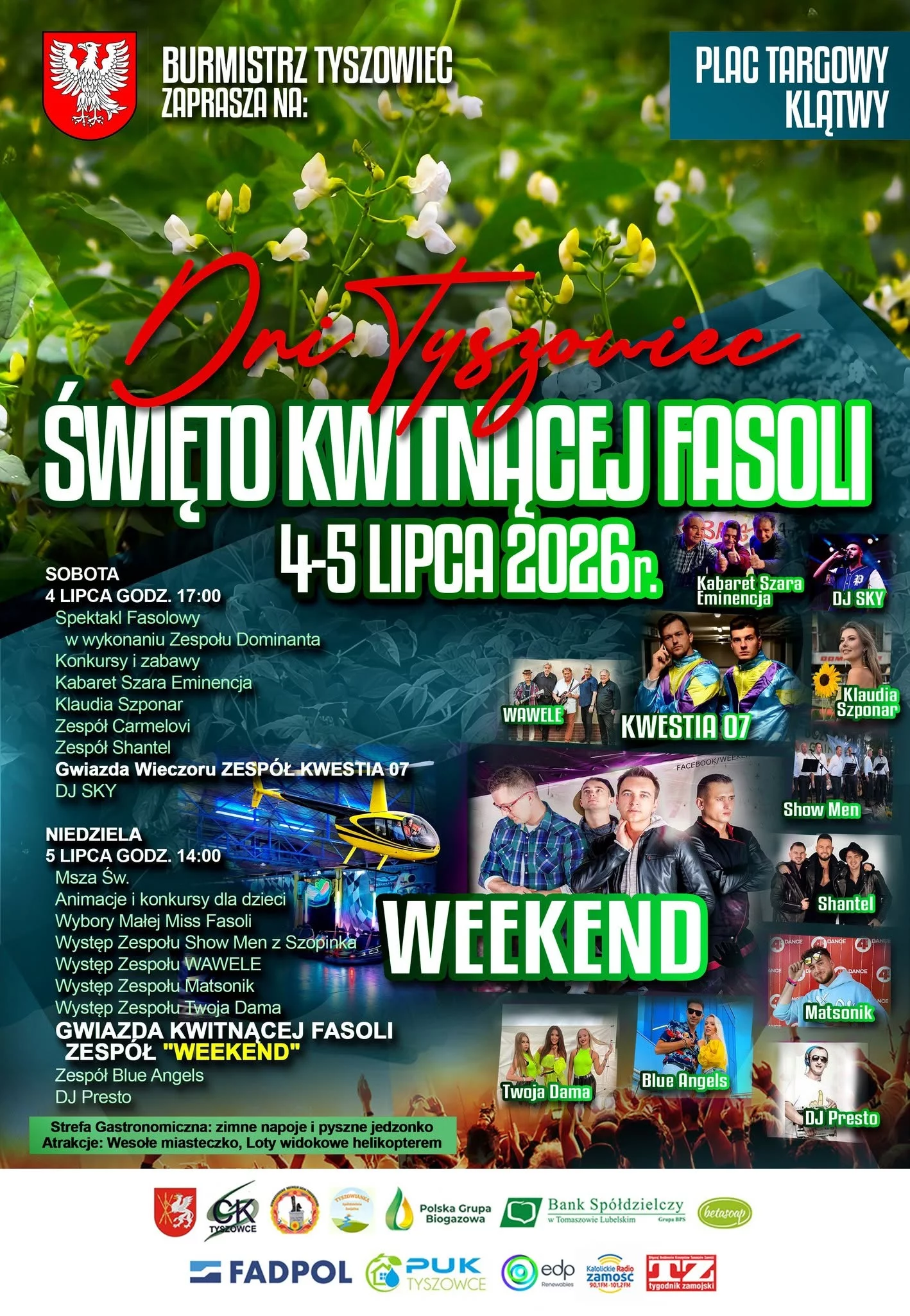Święto Kwitnącej Fasoli Tyszowce - 4-5 lipca 2026