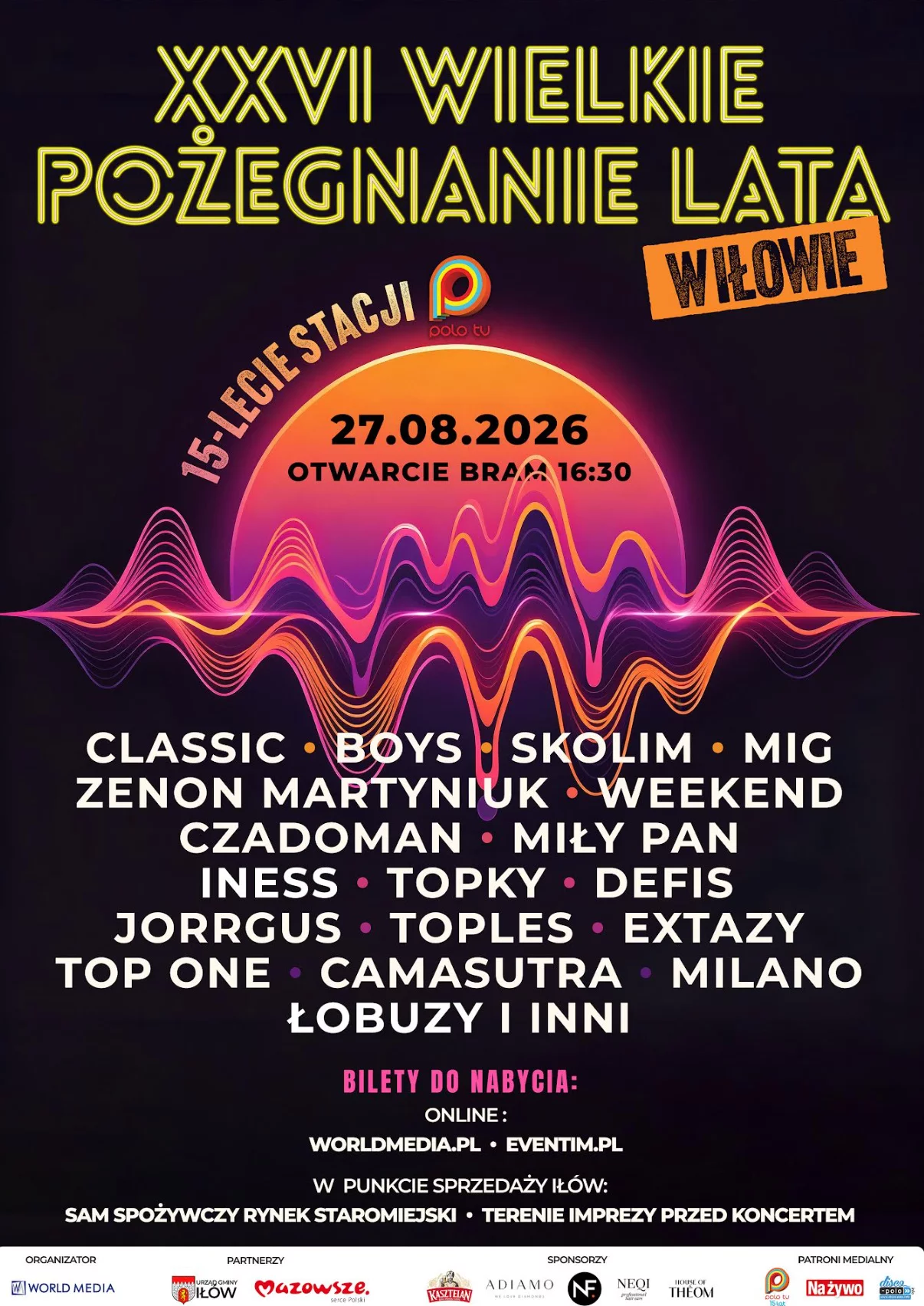 XXVII Wielkie Pożegnanie Lata Iłów - 27 sierpnia 2026