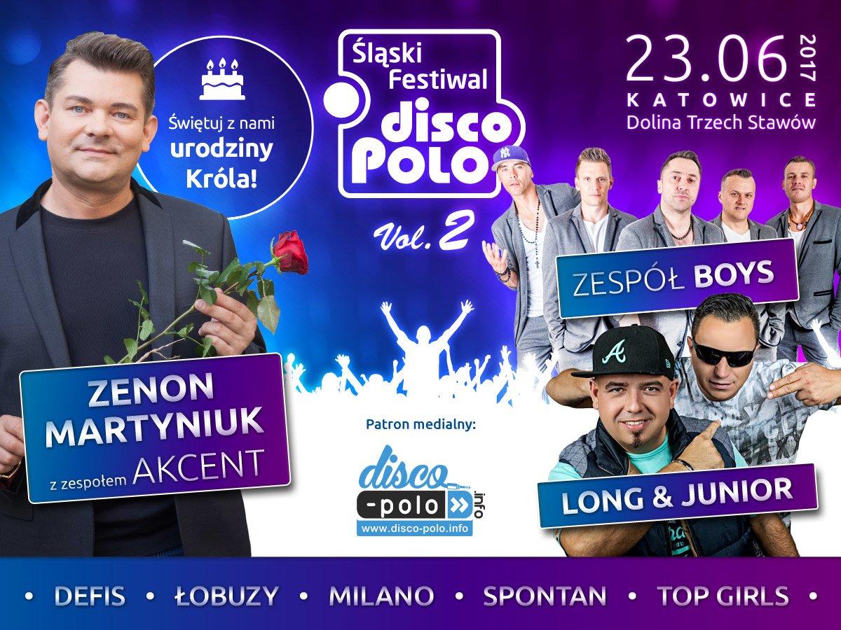 Śląski Festiwal Disco Polo 2017 już w piątek 23 czerwca!
