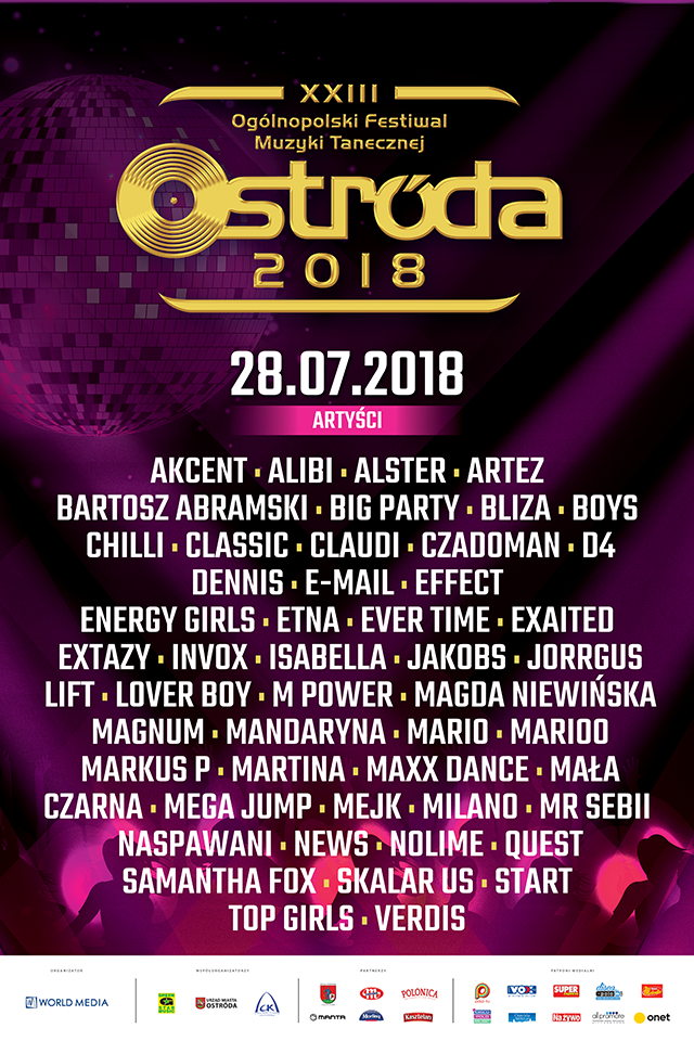 Festiwal w Ostródzie 2018: Ostróda w szale gwiazd! Wiemy, kto wystąpi 28 lipca!