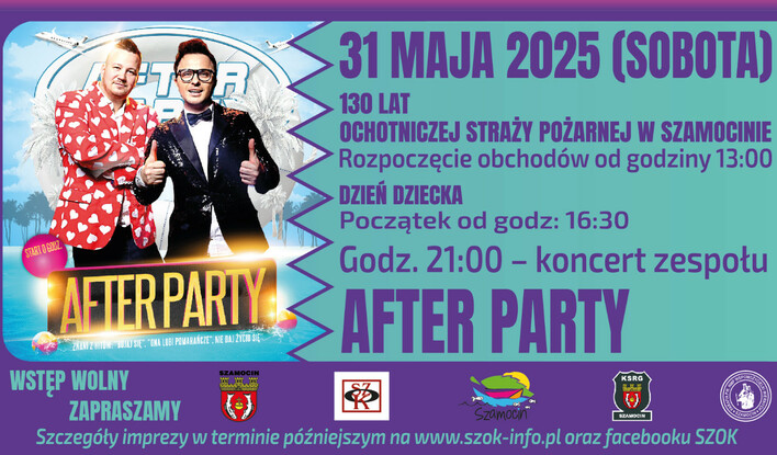 Szamocińskie Dni Muzyki 2025 zagra zespół After Party! 
