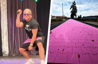 Różowa droga dla Skolima! Siemiatycze malują ulice przed 30. urodzinami króla latino