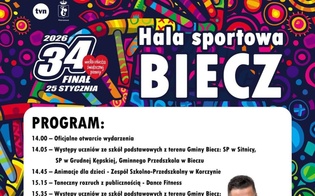 34. Finał WOŚP 2026 w Bieczu – wystąpi Kordian