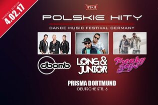 Koncert: 4 luty 2017 - Polskie Hity Dance Music Festival 2017 | Dortmund