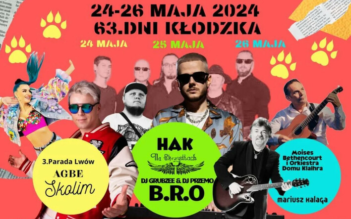 63. Dni Kłodzka! Zobacz, jakie koncerty rozgrzeją miasto w weekend! Wystąpią Skolim i Agbe