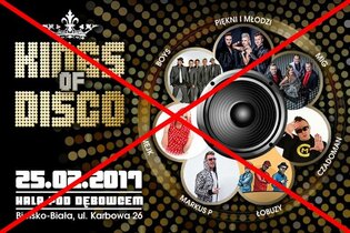 Impreza „Kings Of Disco” odwołana