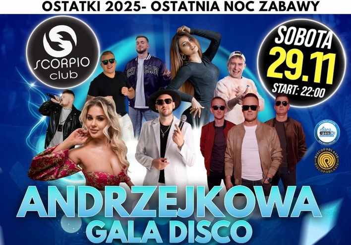 Andrzejkowa Gala Disco w Club Scorpio 29 listopada! Kto wystąpi?