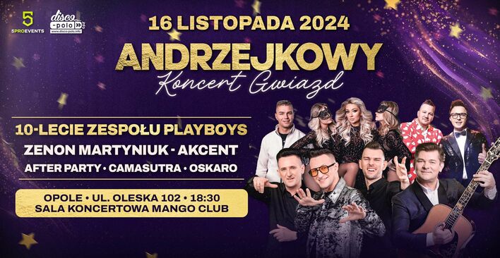 Andrzejkowy Koncert Gwiazd 2024 w Opolu: Sprawdź, kto wystąpi i gdzie kupić bilety!