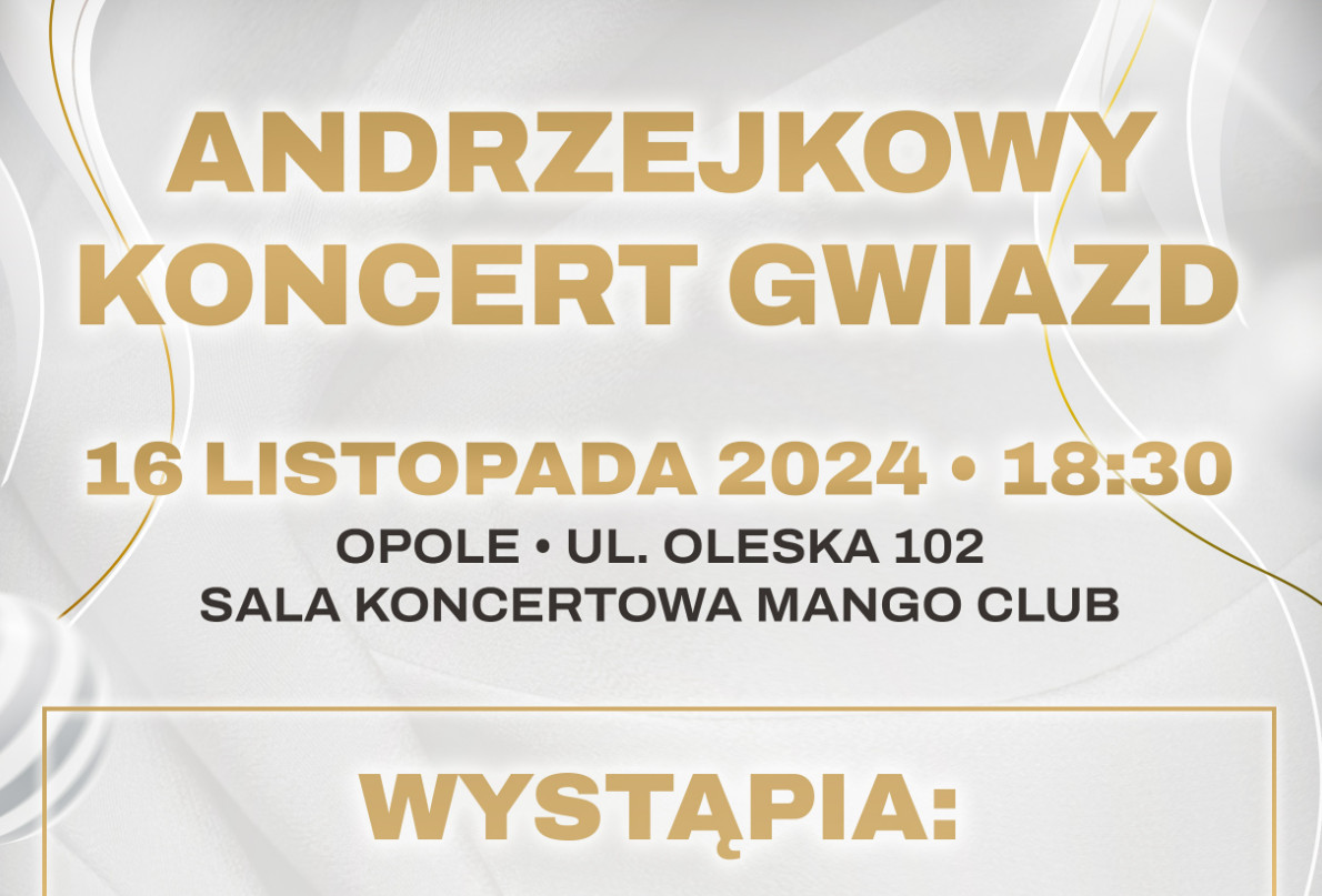 Andrzejkowy Koncert Gwiazd w Opolu już 16 listopada: Zenon Martyniuk, After Party, PlayBoys i więcej!
