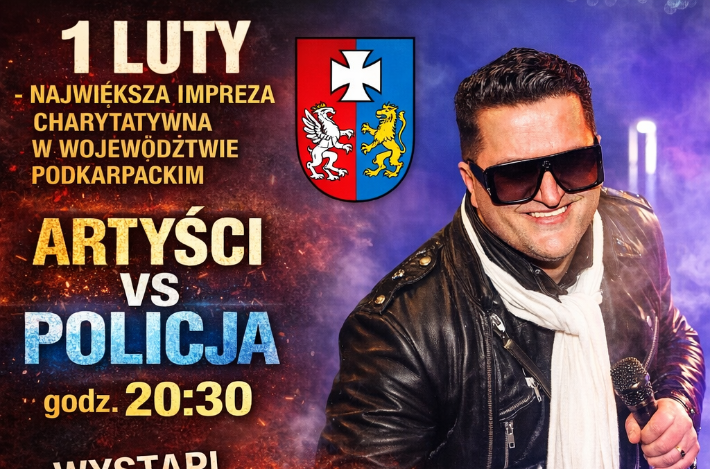 Artyści kontra Policja w Przemyślu! Gwiazdy muzyki i seriali połączą siły dla chorej dziewczynki! Impreza już 1 lutego!