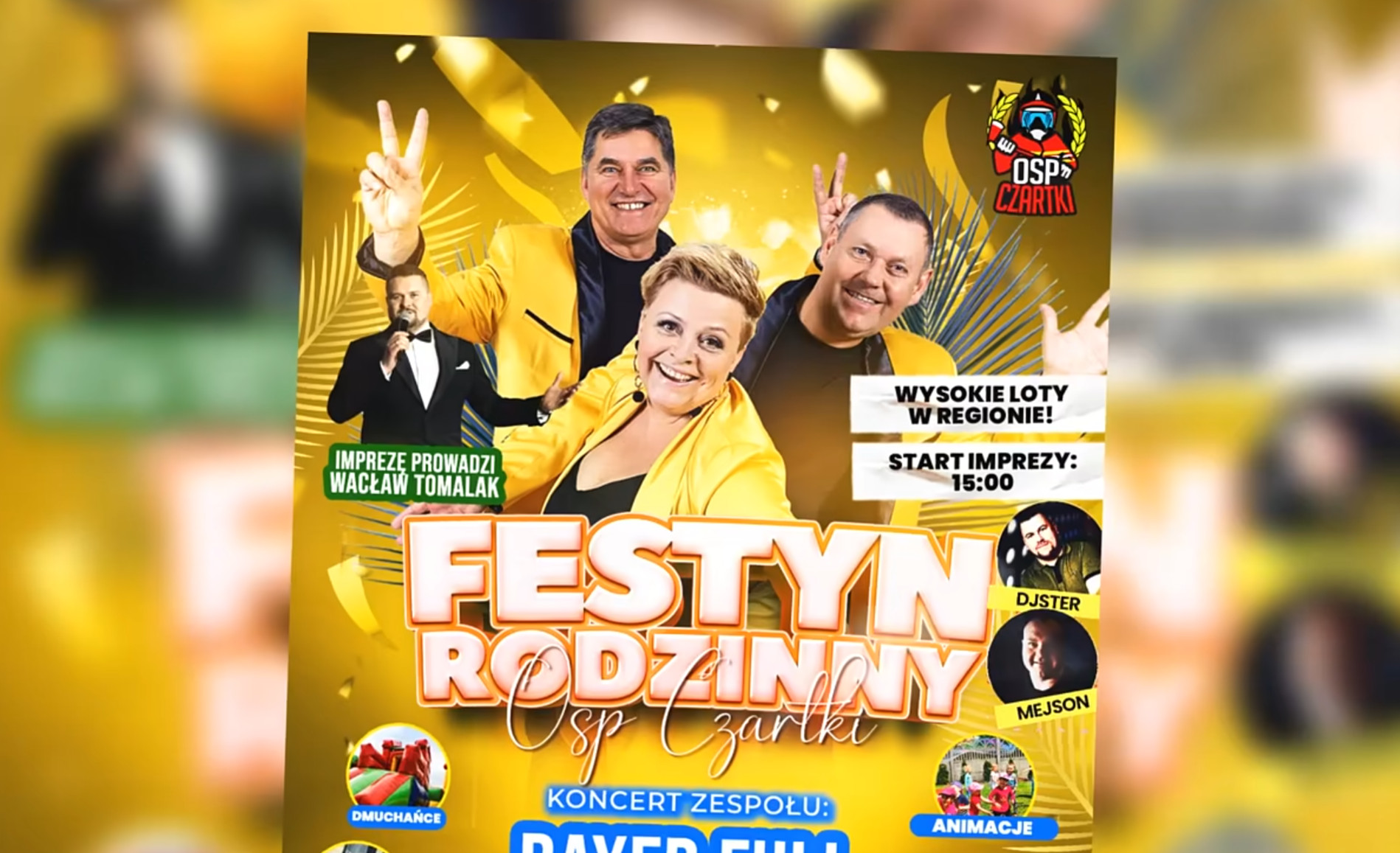 Bayer Full zagra w Czartkach! Festyn z helikopterem, dinozaurem i muzyką disco polo

