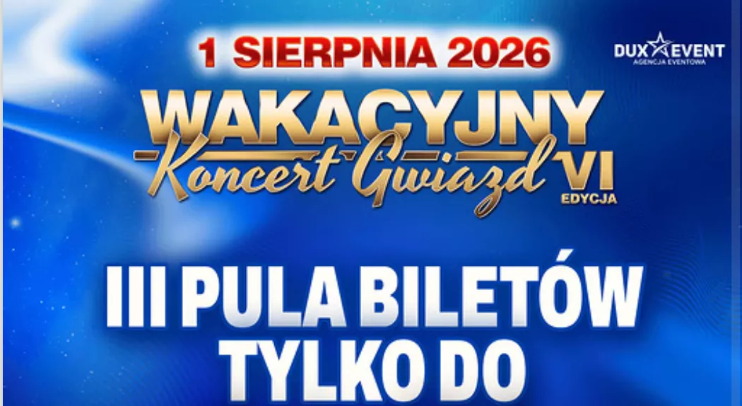 Bilety na Wakacyjny Koncert Gwiazd 2026 w Opolu w 75% wyprzedane, super ceny tylko do 31 maj