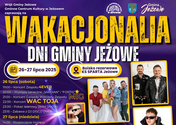 Cleo, MIG i moc atrakcji w Jeżowem – Wakacjonalia 2025 zapowiadają się wyjątkowo!