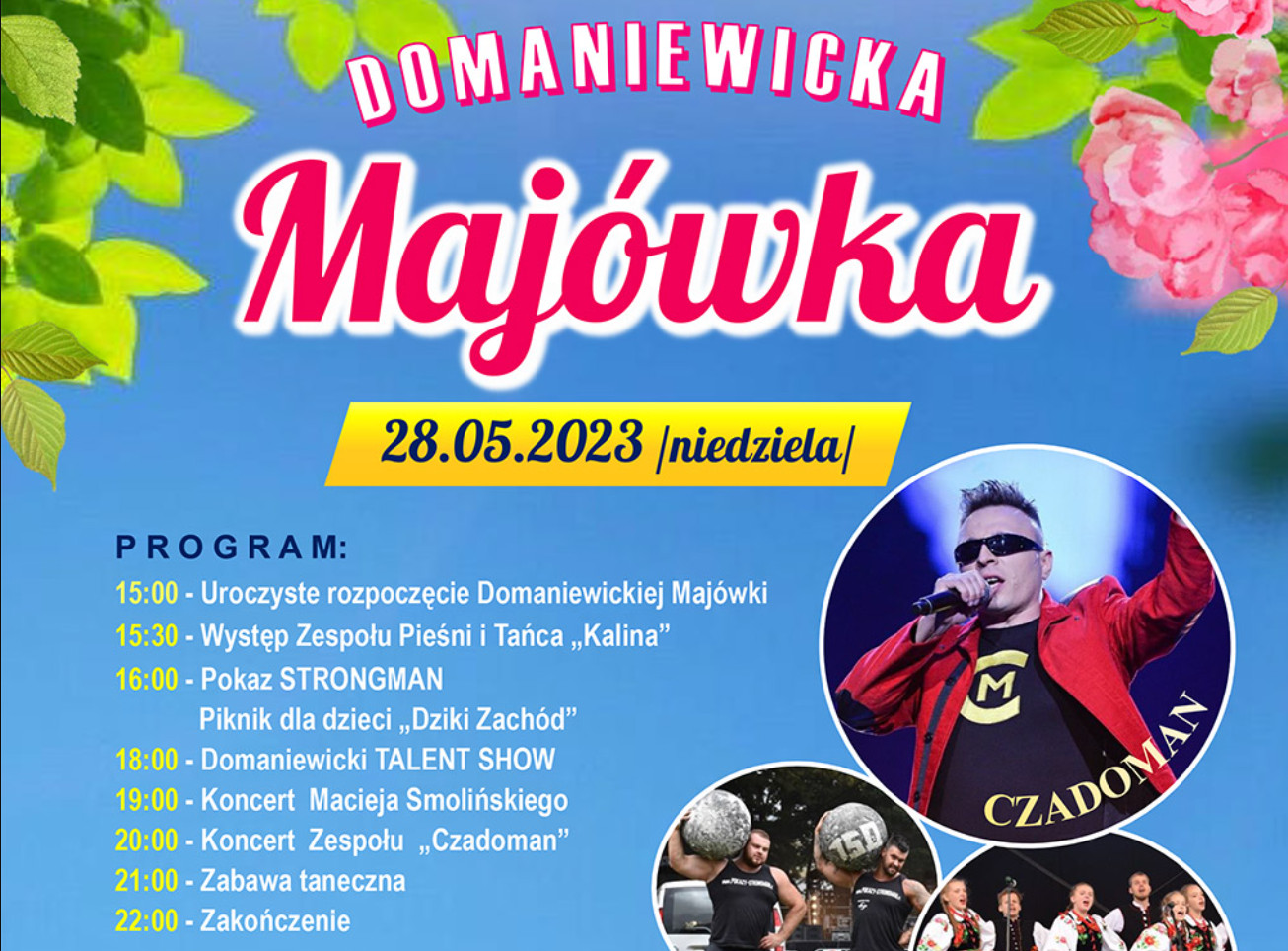 Czadoman i Maciej Smoliński gwiazdami Domaniewickiej Majówki