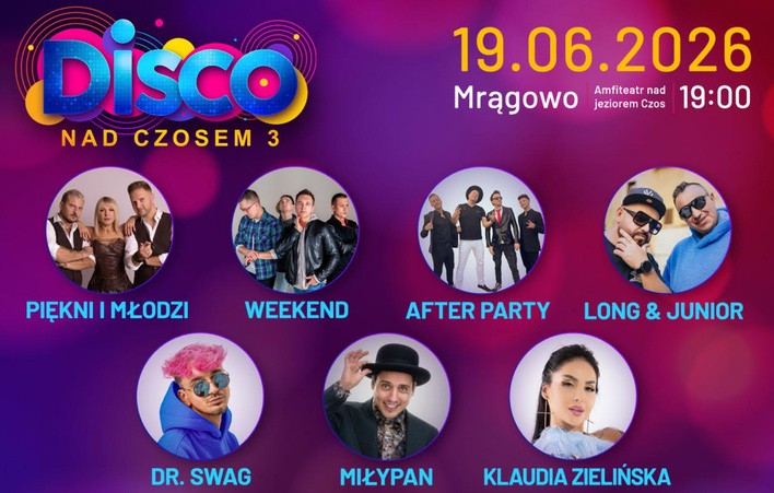 Disco nad Czosem 2026 - trzecia edycja imprezy disco polo! Kto wystąpi? 