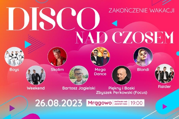 Disco nad Czosem w Mrągowie - Magiczne Zakończenie Lata w Rytmie Disco Polo! Już dziś 26 sierpnia. Kto wystąpi?!