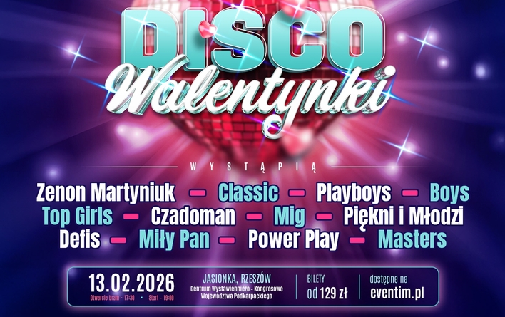 Disco Walentynki 2026 już w lutym! Największe gwiazdy disco polo zagrają w Jasionce
