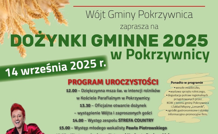 Dożynki Gminne 2025 w Pokrzywnicy Michał Wiśniewski, Ich Troje i Topky największymi gwiazdami wydarzenia