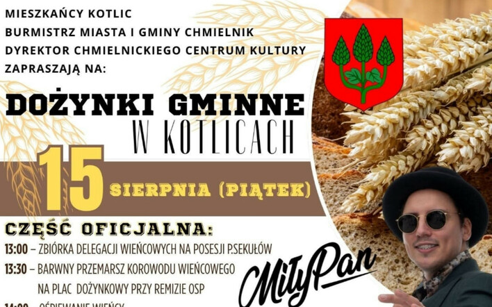 Dożynki gminne w Kotlicach z koncertem MiłyPan i zespołu Rompey