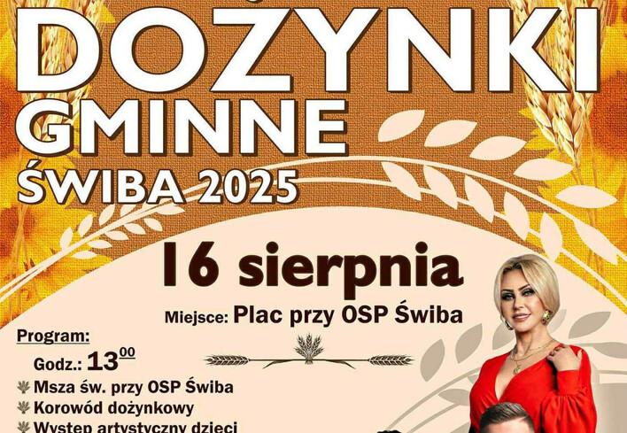 Dożynki Gminne w Świbie 2025 zapowiadają się wyjątkowo! Zagrają gwiazdy disco polo! 