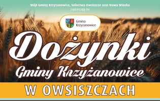 Dożynki Gminy Krzyżanowice 2025 w Owsiszczach z koncertem zespołu BOYS i bogatym programem artystycznym