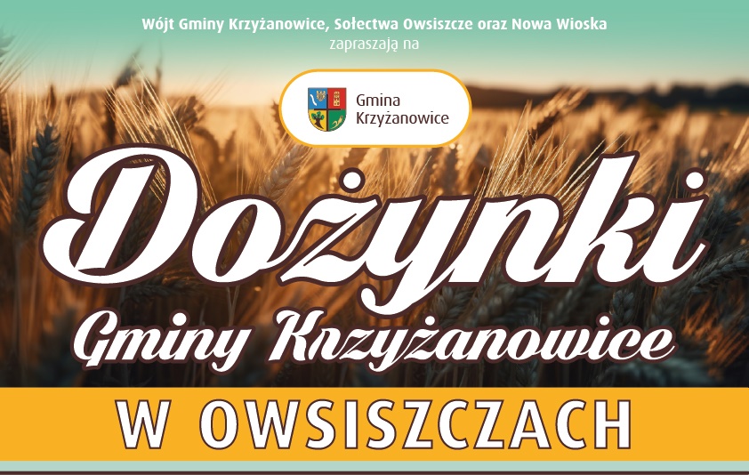 Dożynki Gminy Krzyżanowice 2025 w Owsiszczach z koncertem zespołu BOYS i bogatym programem artystycznym