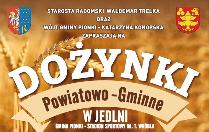 Dożynki Powiatowo-Gminne w Jedlni 2025 z koncertami Kombii, Pięknych i Młodych oraz Kordiana
