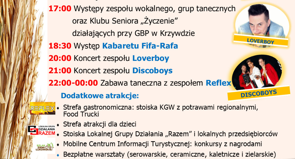 Dożynki w Gminie Krzywda: Niezapomniane Gwiazdy Disco Polo - DiscoBoys i Loverboy na Scenie
