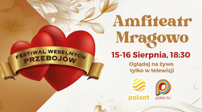 Festiwal Weselnych Przebojów 2025 w Mrągowie – kto wystąpi 15 i 16 sierpnia? Sprawdź listę gwiazd

