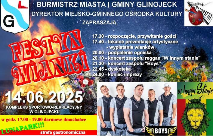 Festyn Wianki 2025 w Glinojecku: zespół Boys i wielka muzyczna niespodzianka już w czerwcu
