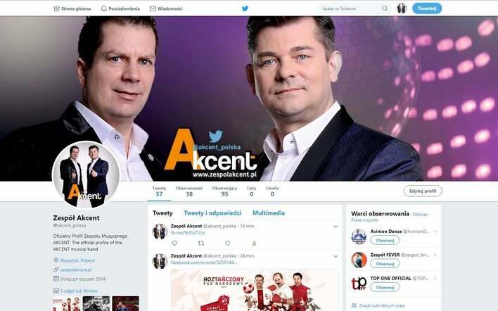 Grupa Akcent w social media! Obserwujesz wszędzie króla disco polo?!