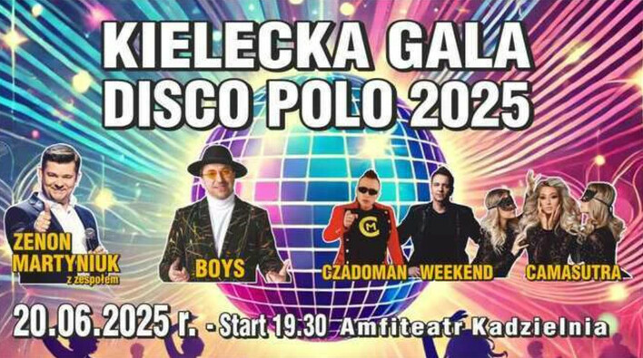 Kielecka Gala Disco Polo 2025 w Kadzielni! Kiedy się odbędzie? Kto wystąpi? 