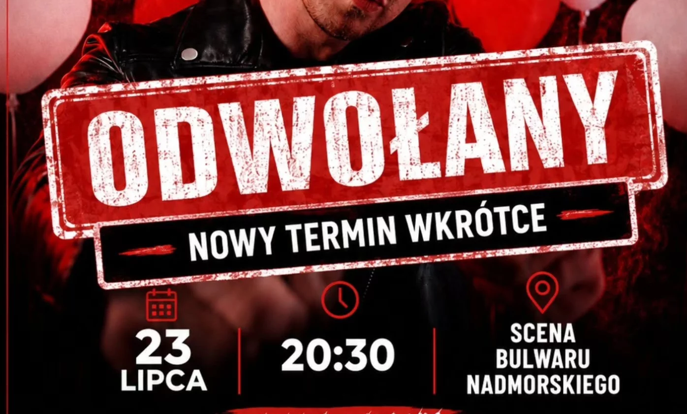 Koncert gwiazdy disco polo na Helu odwołany! Organizator podał oficjalny powód