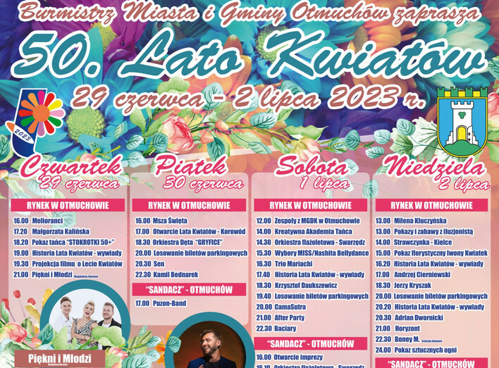 Lato Kwiatów 2023 - kto wystąpi w Otmuchowie? Gwiazdy disco polo Zespół Piękni i Młodzi, After Party, czy Camasutra
