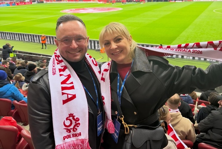 Magda Narożna przyłapana na meczu Polska Albania z narzeczonym. Tak wyglądał ich wspólny wieczór
