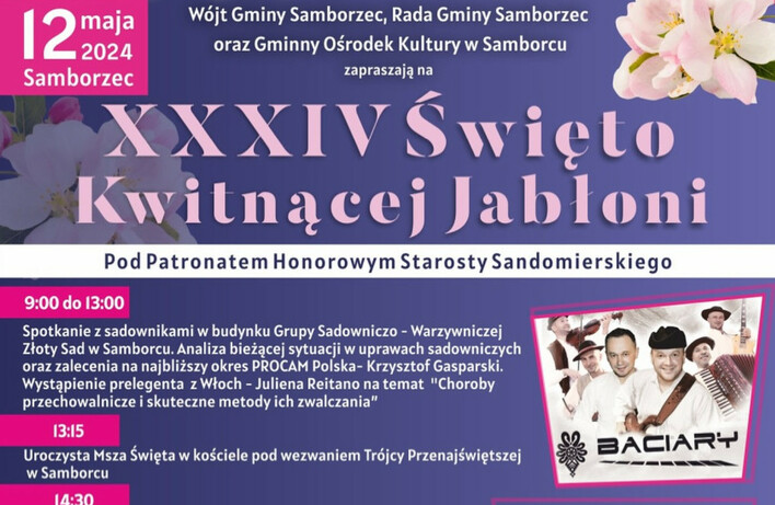 Mejk i Baciary wystąpią podczas XXXIV Święta Kwitnącej Jabłoni
